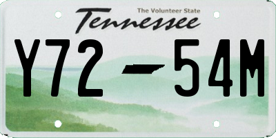 TN license plate Y7254M