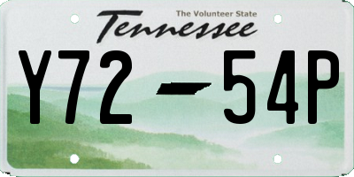 TN license plate Y7254P