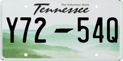 TN license plate Y7254Q