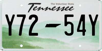 TN license plate Y7254Y