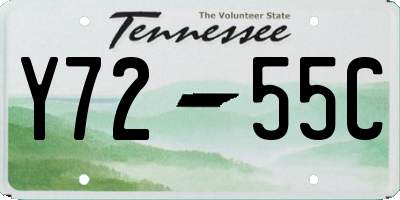 TN license plate Y7255C