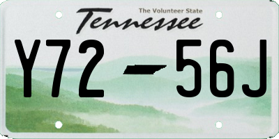 TN license plate Y7256J