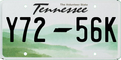 TN license plate Y7256K