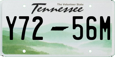 TN license plate Y7256M