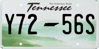 TN license plate Y7256S