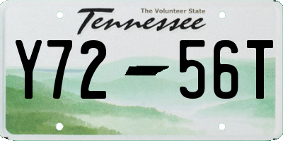 TN license plate Y7256T