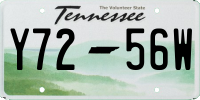 TN license plate Y7256W