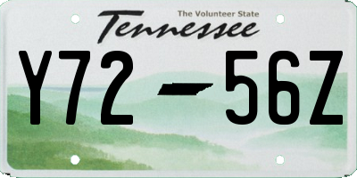 TN license plate Y7256Z