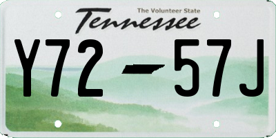 TN license plate Y7257J