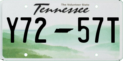 TN license plate Y7257T