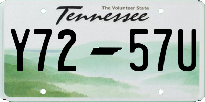 TN license plate Y7257U