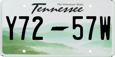 TN license plate Y7257W