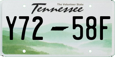 TN license plate Y7258F