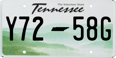 TN license plate Y7258G