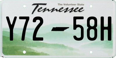 TN license plate Y7258H