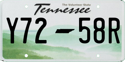 TN license plate Y7258R