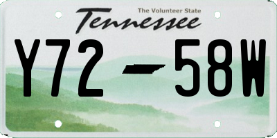 TN license plate Y7258W