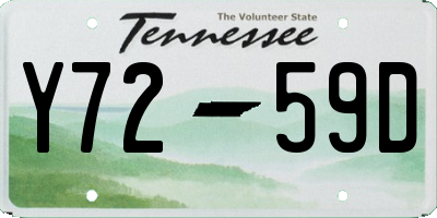 TN license plate Y7259D