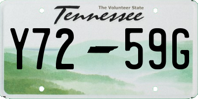 TN license plate Y7259G