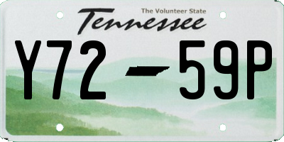 TN license plate Y7259P