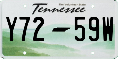 TN license plate Y7259W