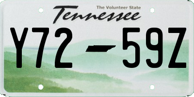 TN license plate Y7259Z