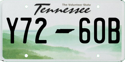 TN license plate Y7260B