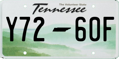 TN license plate Y7260F