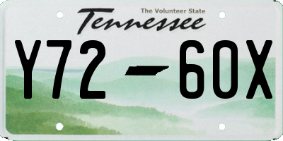 TN license plate Y7260X