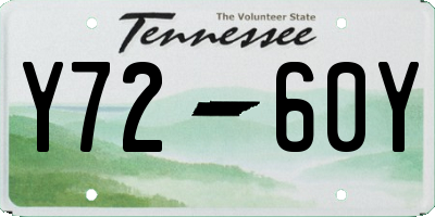 TN license plate Y7260Y