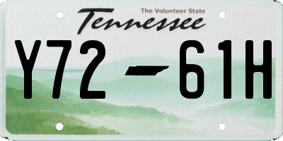 TN license plate Y7261H