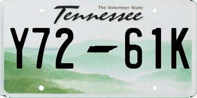 TN license plate Y7261K