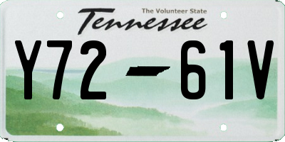 TN license plate Y7261V