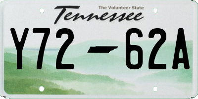 TN license plate Y7262A