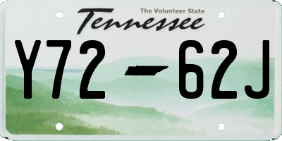 TN license plate Y7262J