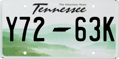 TN license plate Y7263K
