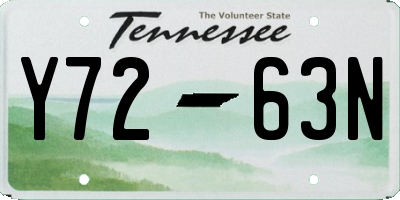 TN license plate Y7263N