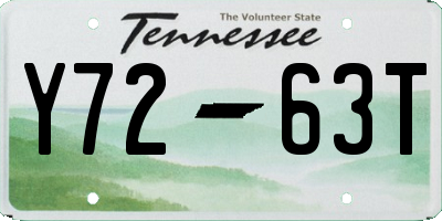 TN license plate Y7263T