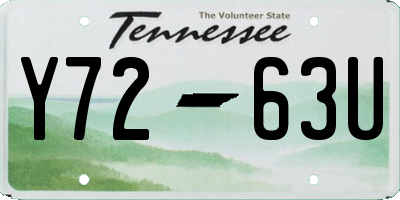 TN license plate Y7263U