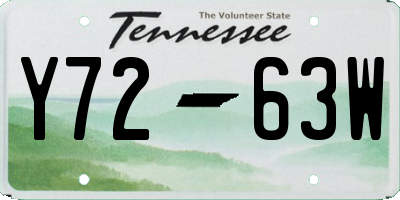 TN license plate Y7263W