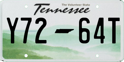 TN license plate Y7264T