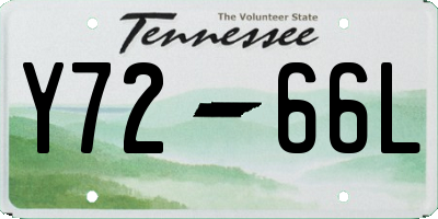 TN license plate Y7266L