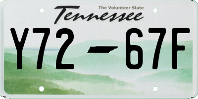TN license plate Y7267F