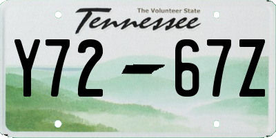 TN license plate Y7267Z