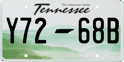 TN license plate Y7268B
