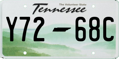 TN license plate Y7268C