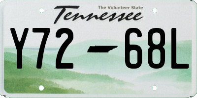 TN license plate Y7268L