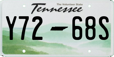 TN license plate Y7268S