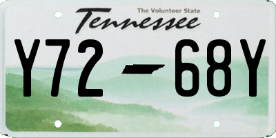 TN license plate Y7268Y
