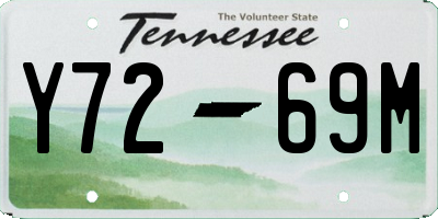 TN license plate Y7269M